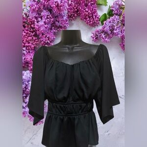 Elegant Black Off-Shoulder Blouse⭐️NWT⭐️